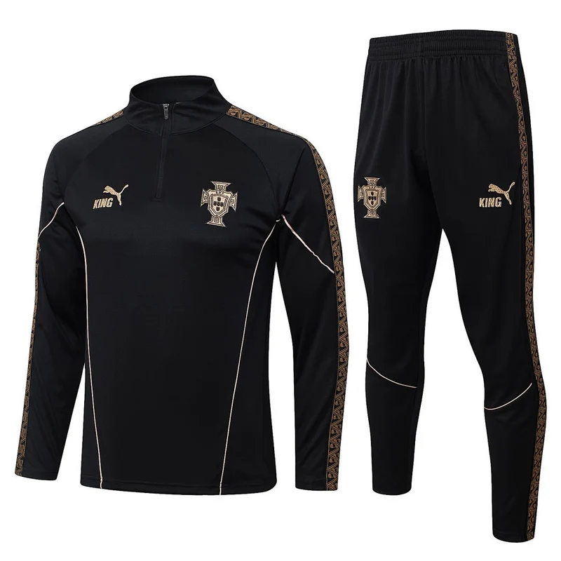 Portugal Trainingsanzug 26/27 Jacke und Hose Schwarz