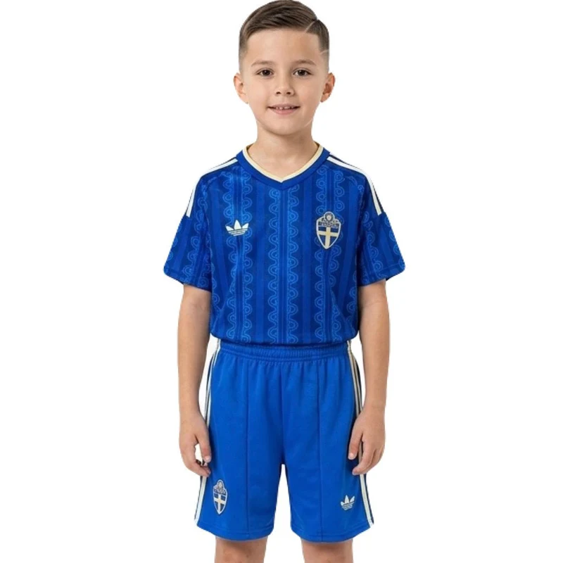 Schweden Kinder-Set Auswärtstrikot 26/27 Trikot und Shorts