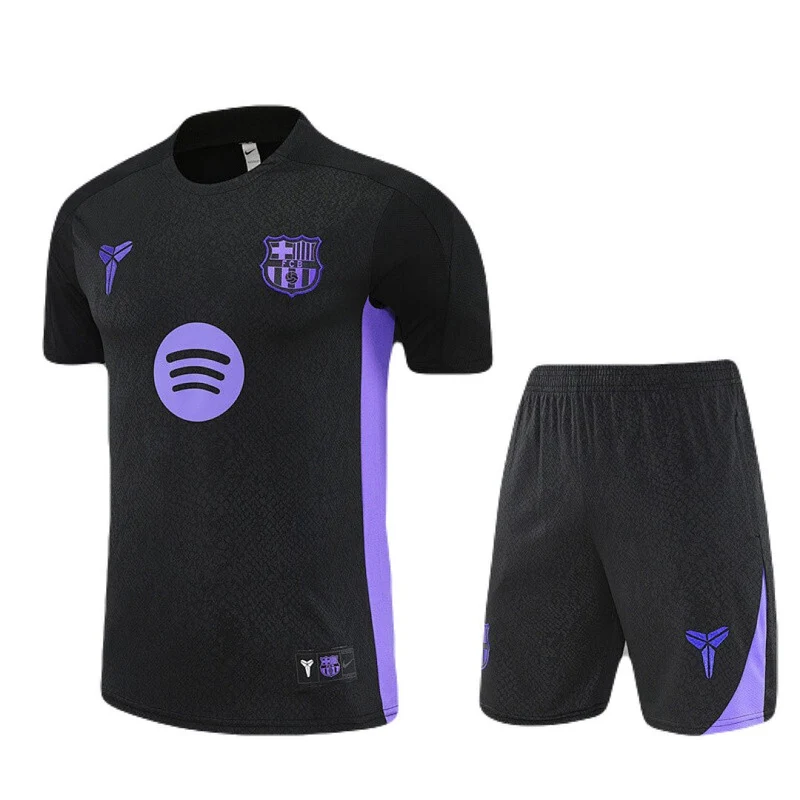 Kinder-Set Barcelona x Kobe Bryant Training 25/26 Trikot Und Shorts Schwarz