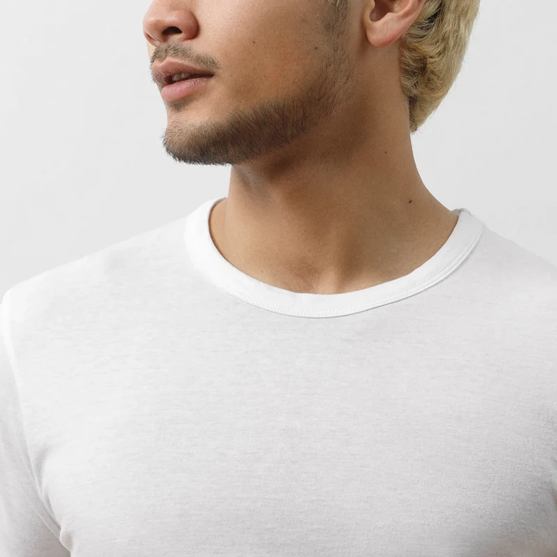 Premium Unterhemd Rundhals Herren | Weiß