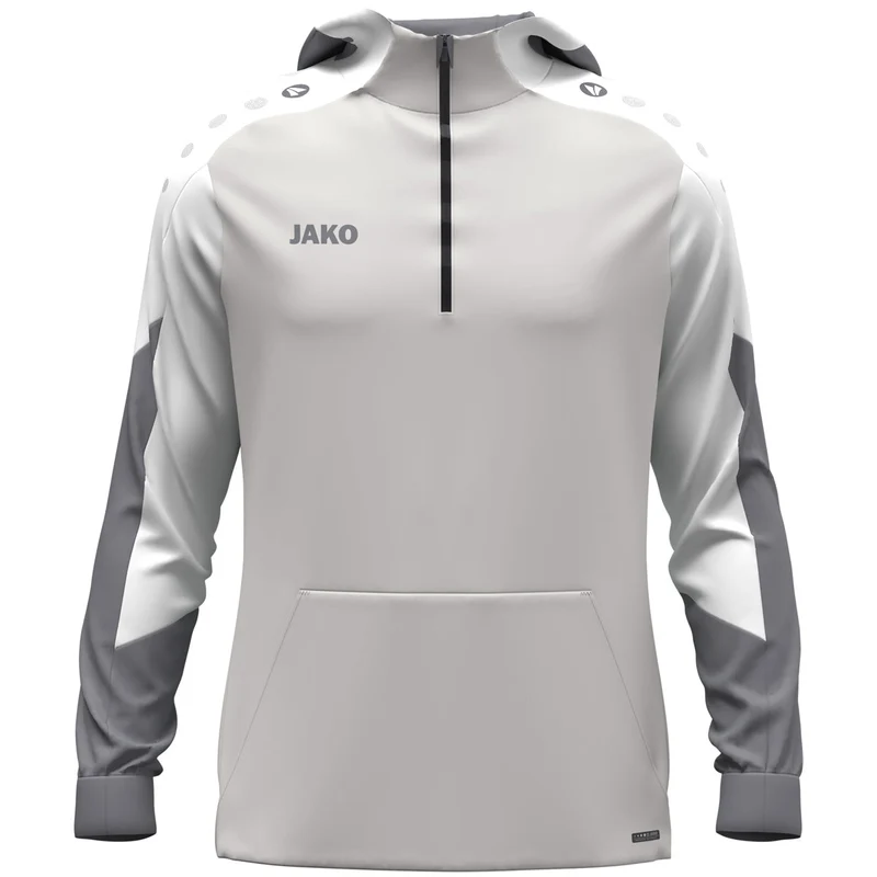 JAKO Zip Hoodie Dynamic - hellgrau/weiß/grau