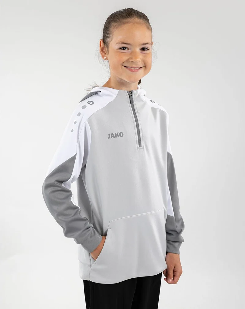 JAKO Zip Hoodie Dynamic - hellgrau/weiß/grau