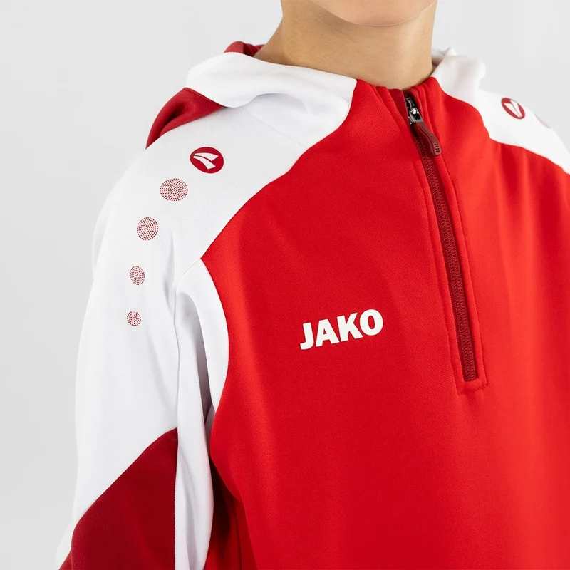 JAKO Zip Hoodie Dynamic - rot/weiß/dunkelrot