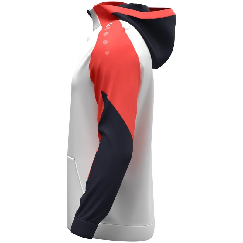 JAKO Zip Hoodie Dynamic - weiß/coral/marine