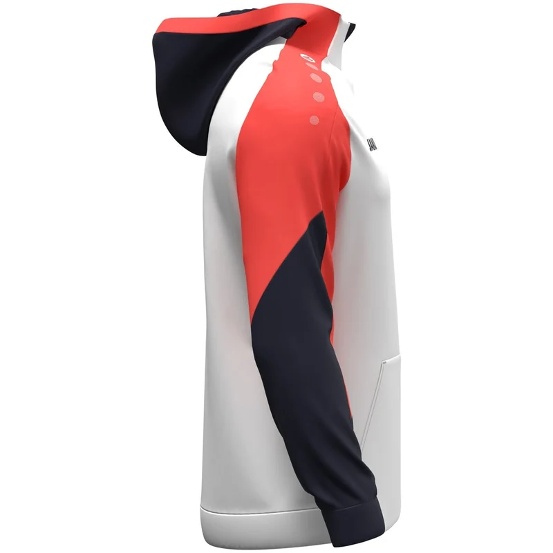 JAKO Zip Hoodie Dynamic - weiß/coral/marine