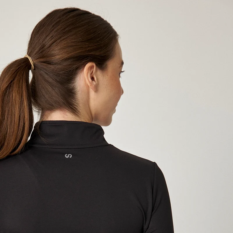 Sportjacke Damen mit Reißverschluss | Schwarz
