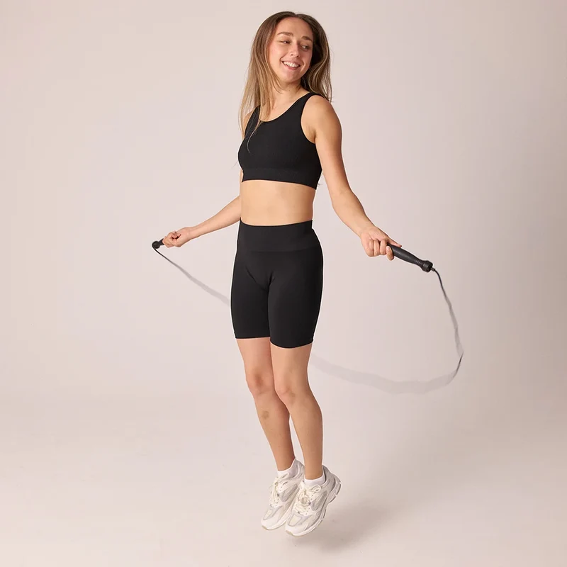 Radlerhose Seamless Damen | Schwarz