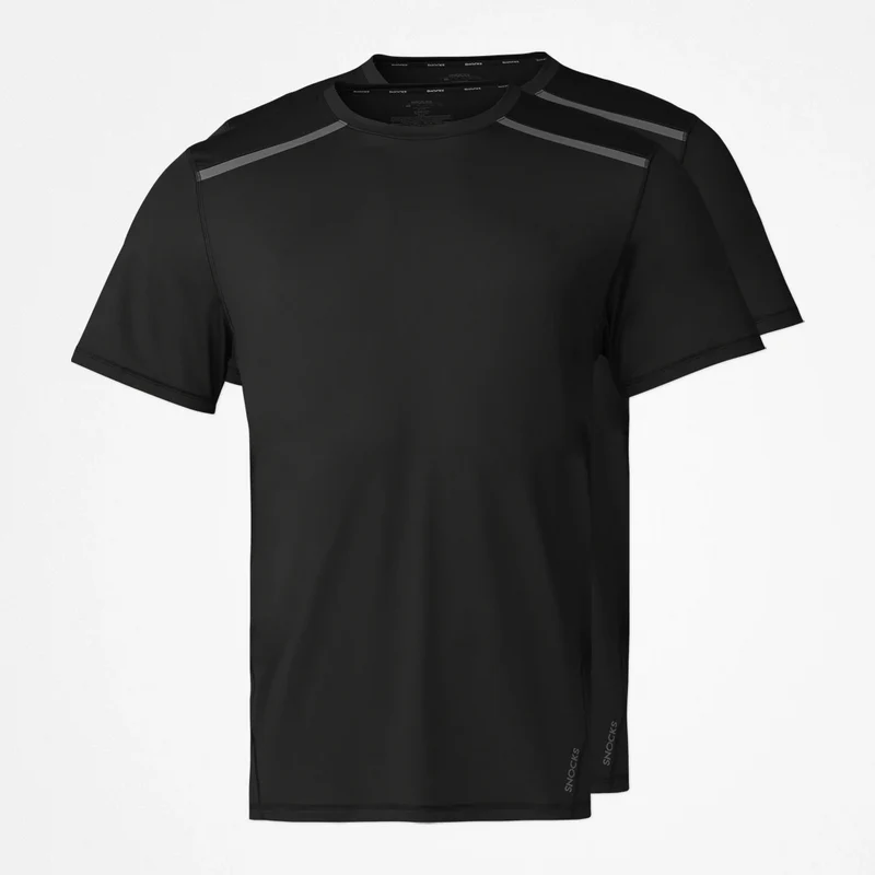 Trainingsshirt mit Reflexstreifen Herren | Schwarz
