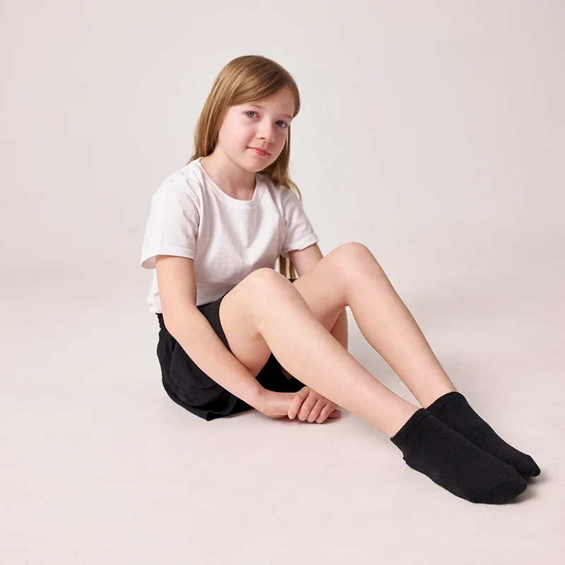 Kinder Sneaker Socken | Schwarz