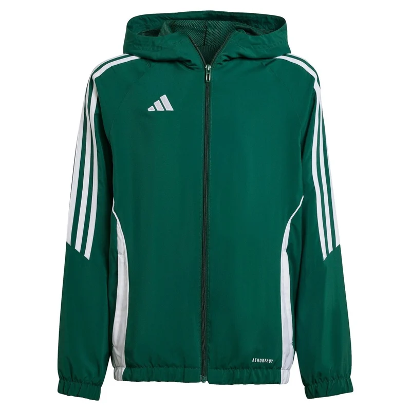Adidas Tiro 24 Windbreaker Kinder dunkelgrün weiß