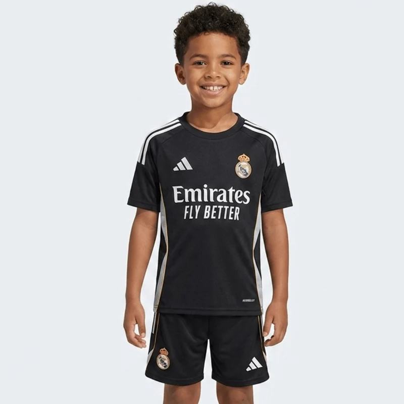 Kinder-Set Real Madrid Training 25/26 Trikot Und Shorts Schwarz