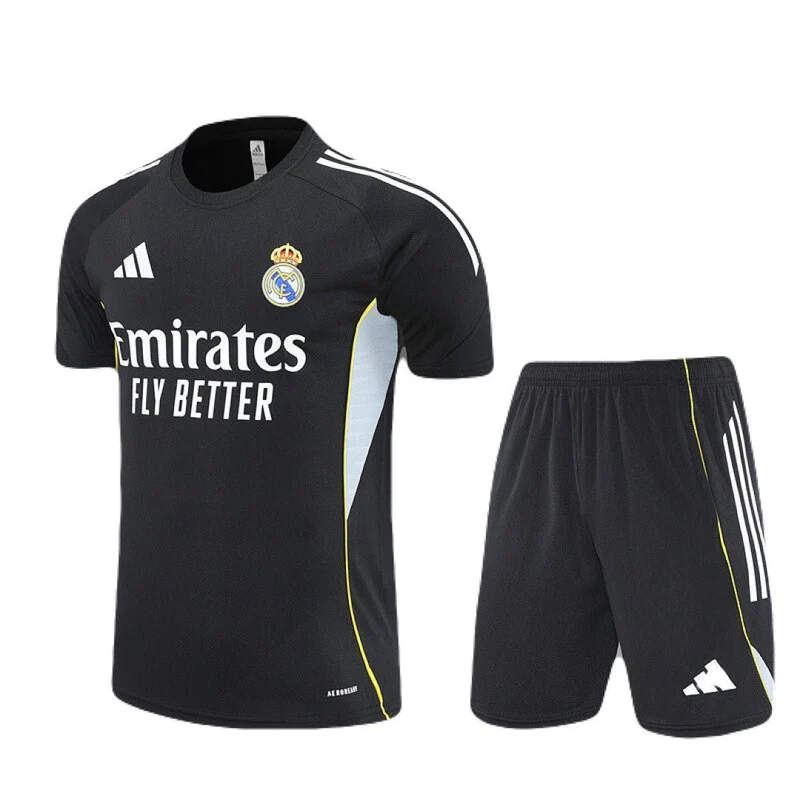 Kinder-Set Real Madrid Training 25/26 Trikot Und Shorts Schwarz