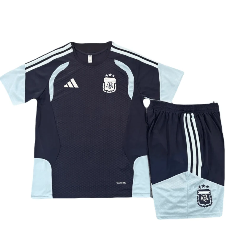 Kinder-Set Argentinien Training 26/27 Trikot Und Shorts Marineblau