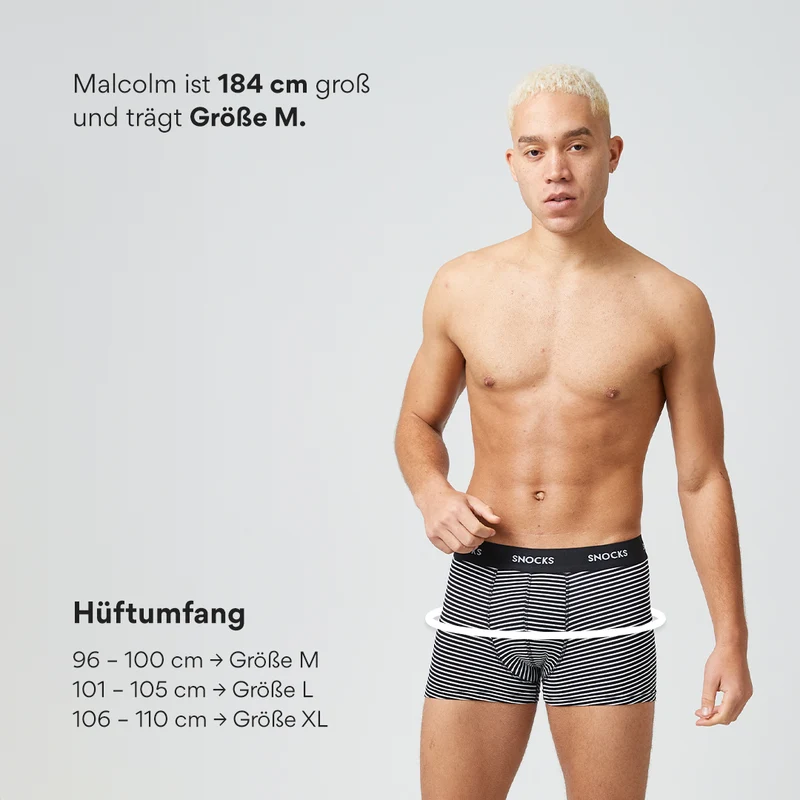 Boxershorts mit Streifen | Schwarze Streifen