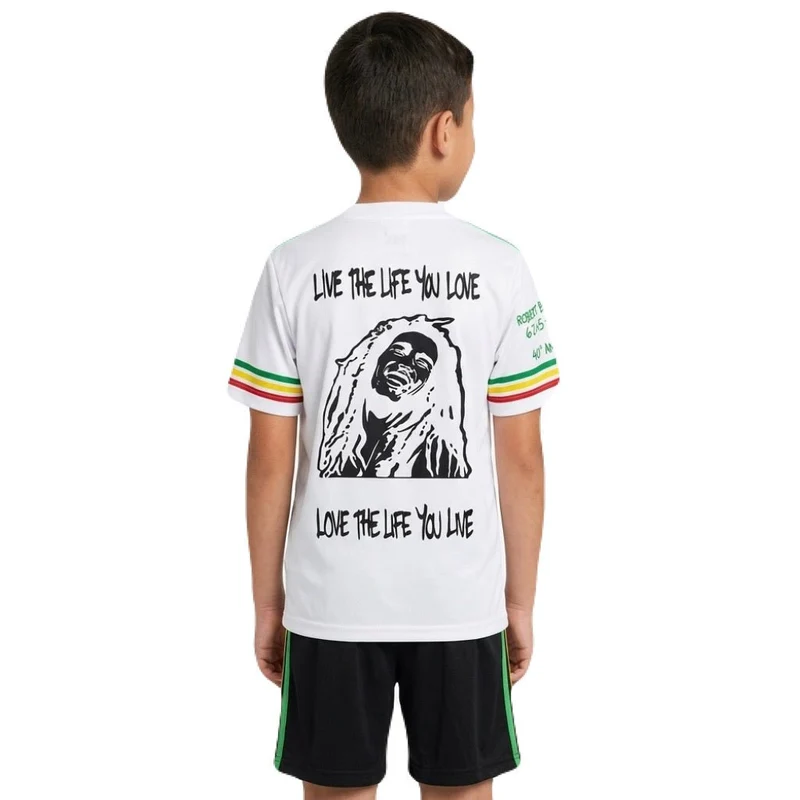 Kinder-Set Ajax Bob Marley 2025/26 Trikot und Shorts