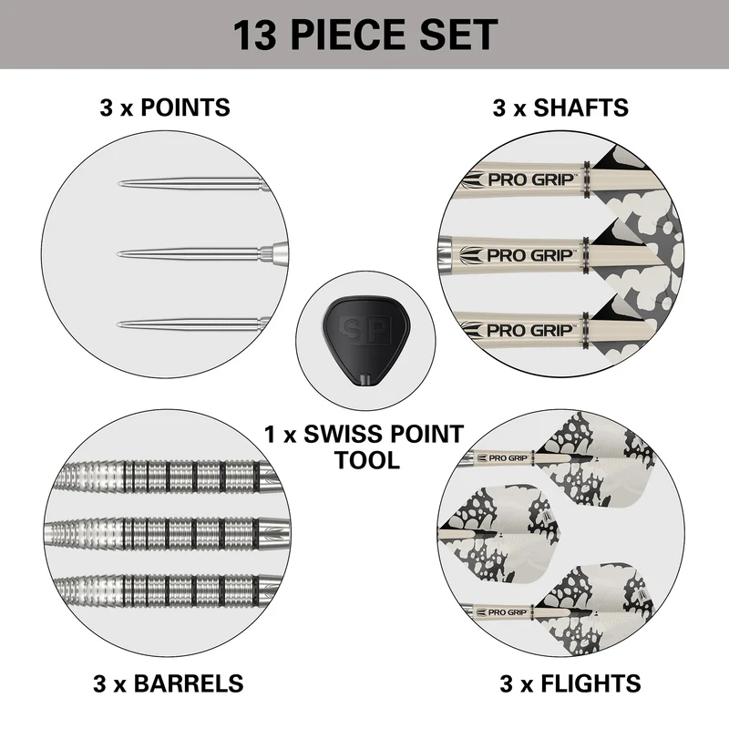 EXO 02 90% Tungsten - Swiss Point Steel Tip Darts