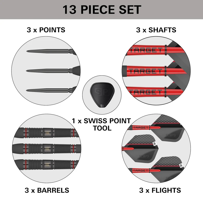 Scope 02 90% Tungsten - Swiss Point Steel Tip Darts