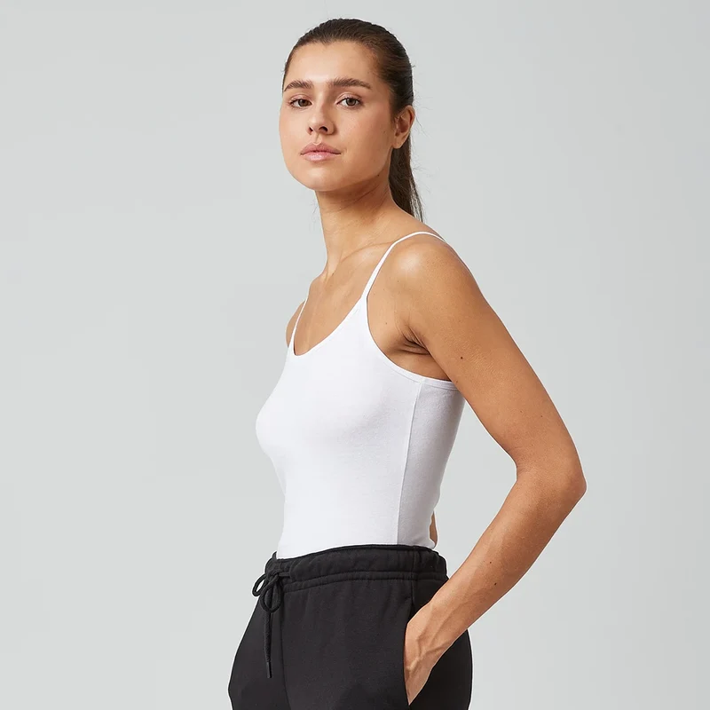 Damen Spaghetti Tops | Weiß