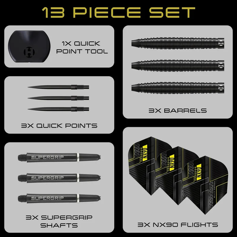 NX90 Black Edition 90% Tungsten - Quick Point Darts