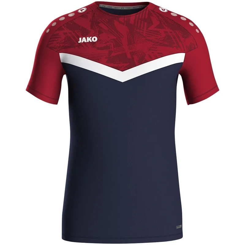 JAKO T-Shirt Iconic - marine/chili rot