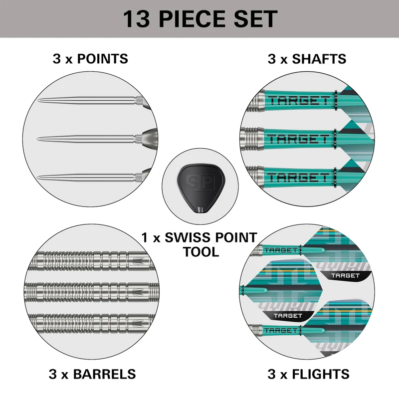 Hydro 03 90% Tungsten - Swiss Point Steel Tip Darts
