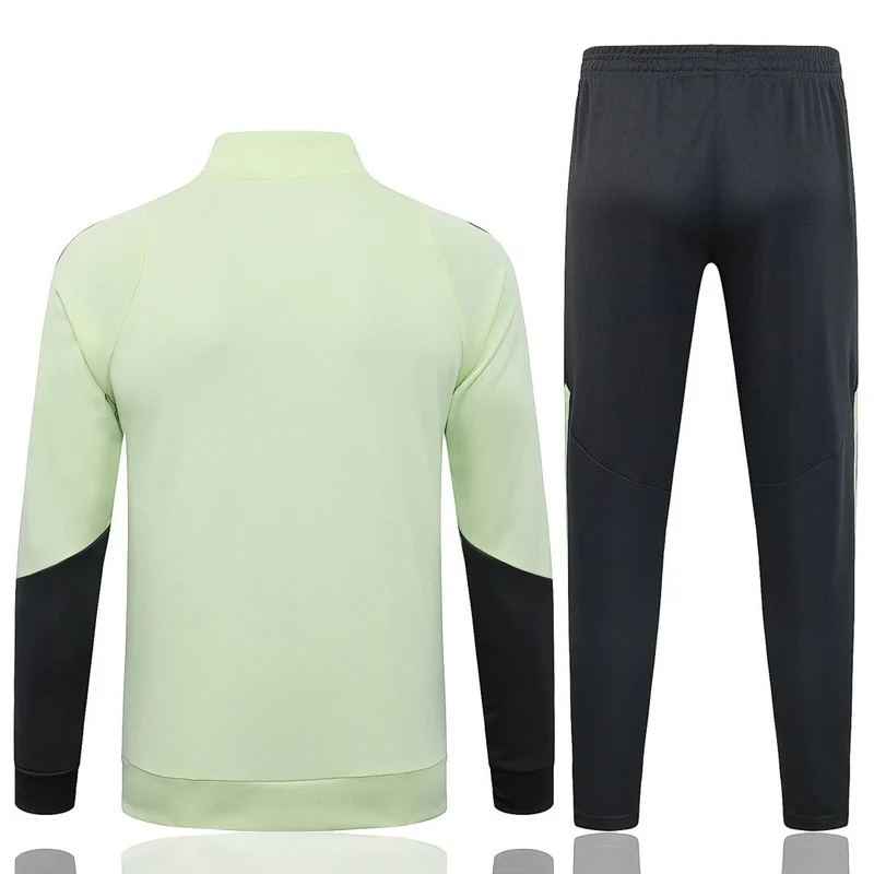 Real Madrid Trainingsanzug 25/26 Jacke Grün und Hose Grau Herren