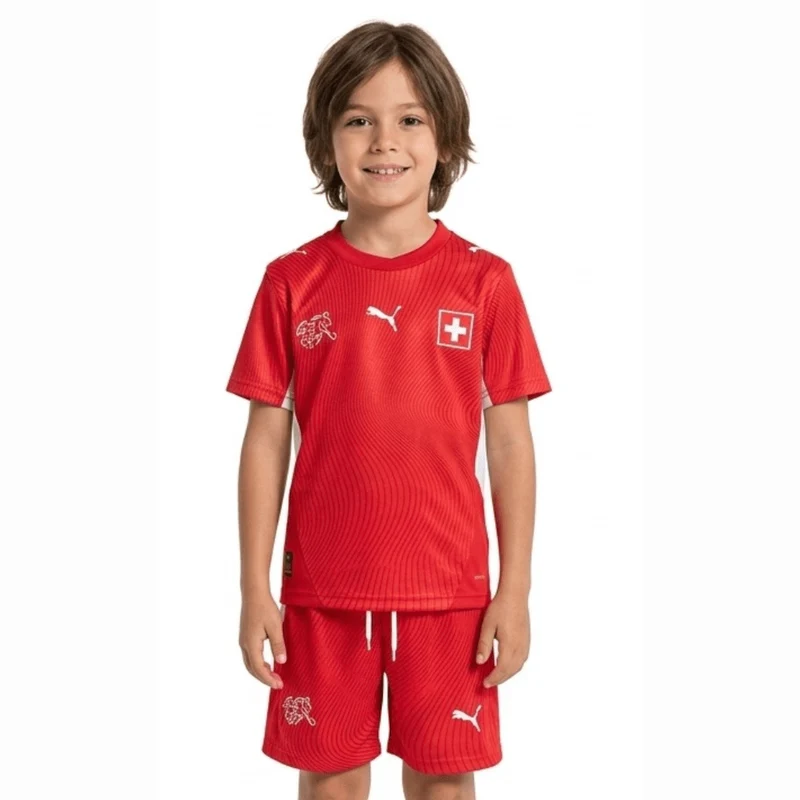 Kinder-Set Schweiz Heimtrikot 26/27 Trikot und Shorts