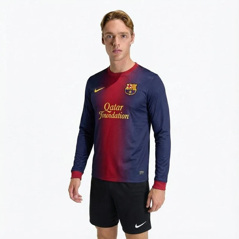 Barcelona Langarm Heimtrikot 2012/13 Herren Fan-Version (Retro)