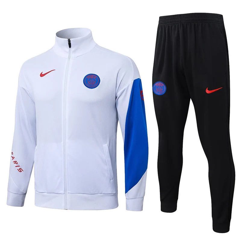 PSG Trainingsanzug 25/26 Jacke Weiß und Hose Schwarz Herren