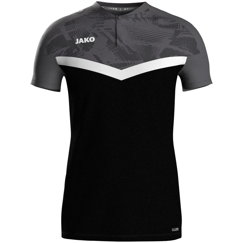 JAKO Polo Iconic - schwarz/anthrazit