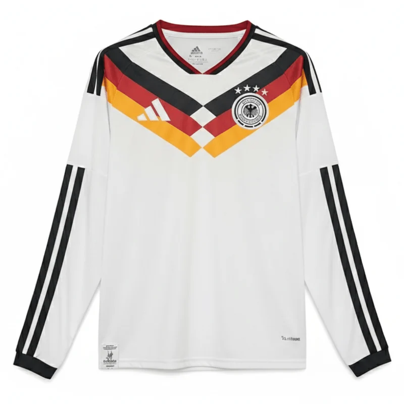 Deutschland Langarm Heimtrikot 26/27 Herren Fan-Version Weiß