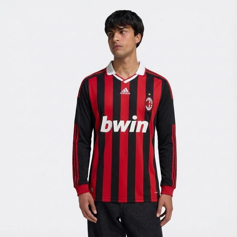 AC Milan Langarm Heimtrikot 09/10 Herren Fan-Version (Retro)