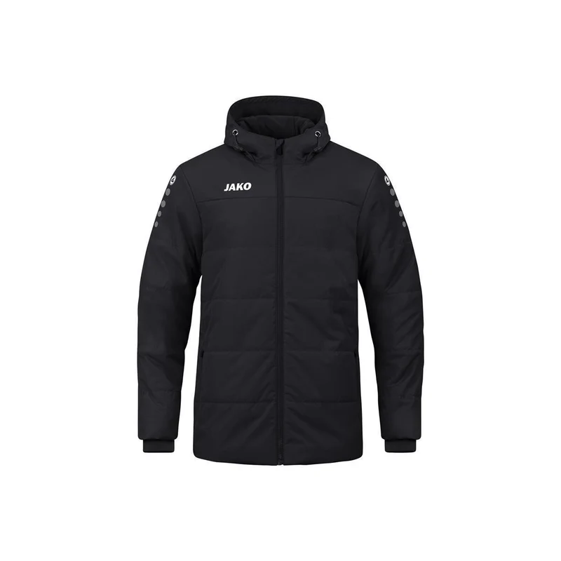JAKO Coachjacke Team mit Kapuze - schwarz