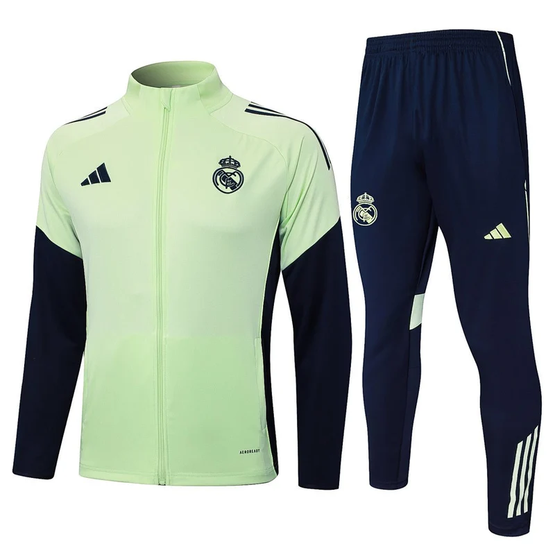 Real Madrid Trainingsanzug 25/26 Jacke Grün und Hose Herren