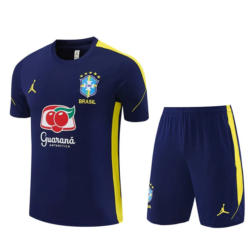 Brasilien Trainingsset 26/27 Trikot und Shorts Marineblau