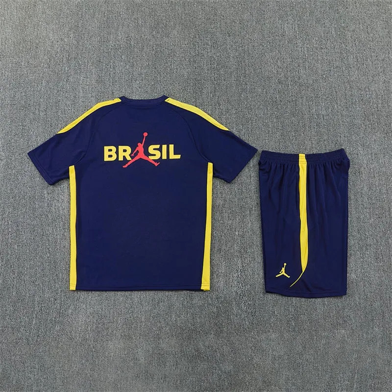 Brasilien Trainingsset 26/27 Trikot und Shorts Marineblau