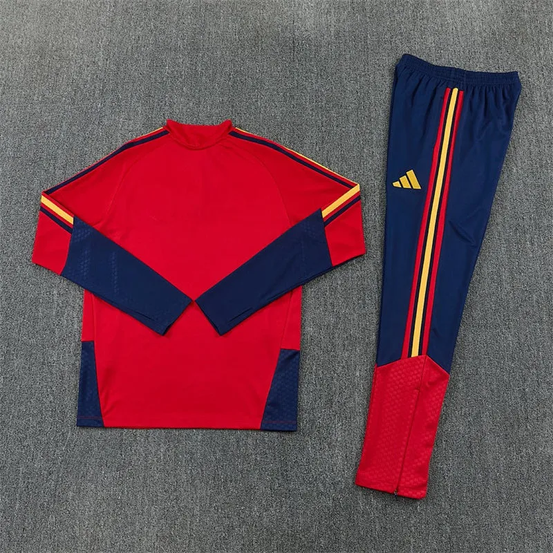 Spanien Trainingsanzug 26/27 Herren Jacke Rot und Hose Marineblau