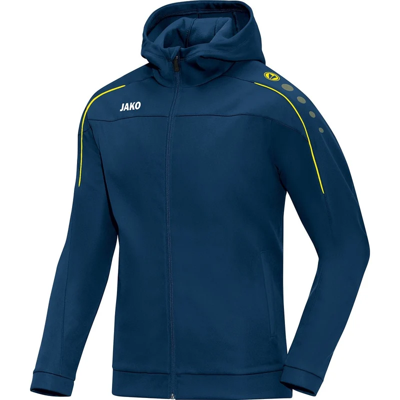 JAKO Kapuzenjacke Classico - nightblue/citro