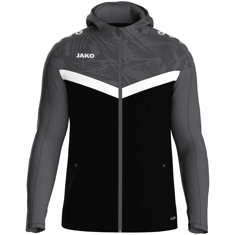 JAKO Kapuzenjacke Iconic - schwarz/anthrazit