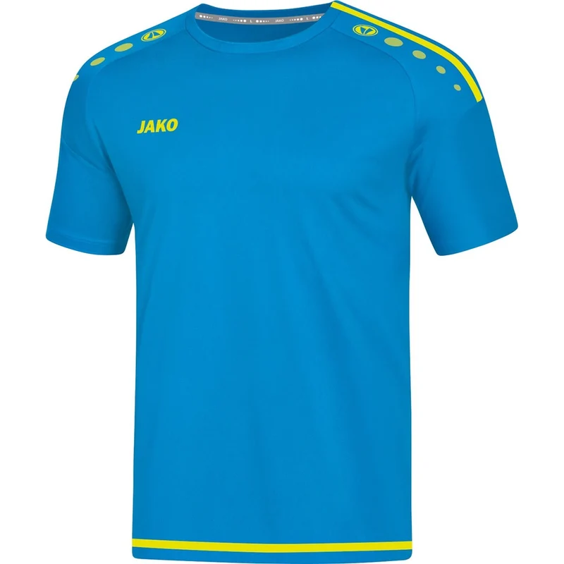 JAKO Fußball Trikot Striker 2.0 Herren Kurzarmshirt hellblau gelb
