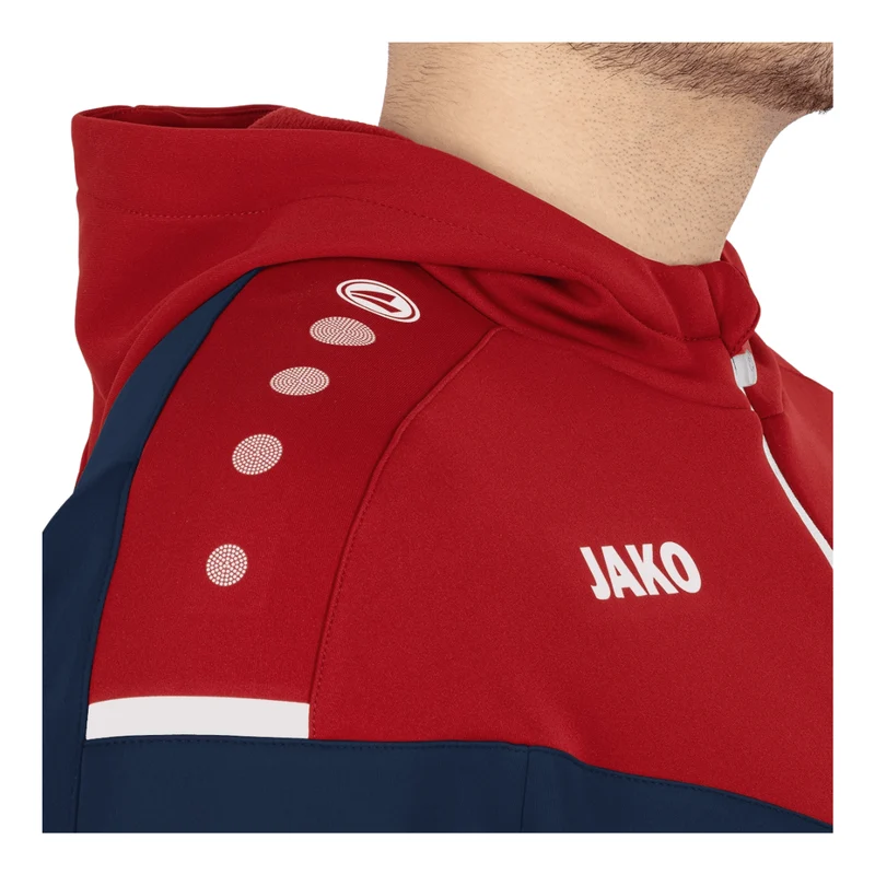 JAKO Kapuzenjacke Champ 2.0 - marine/chili rot