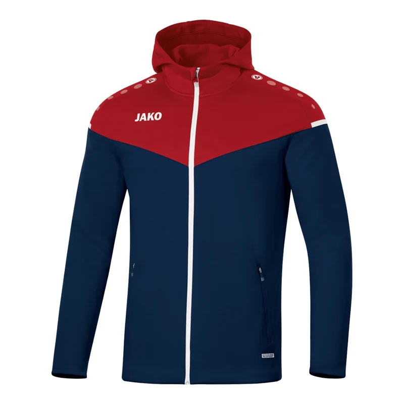 JAKO Kapuzenjacke Champ 2.0 - marine/chili rot