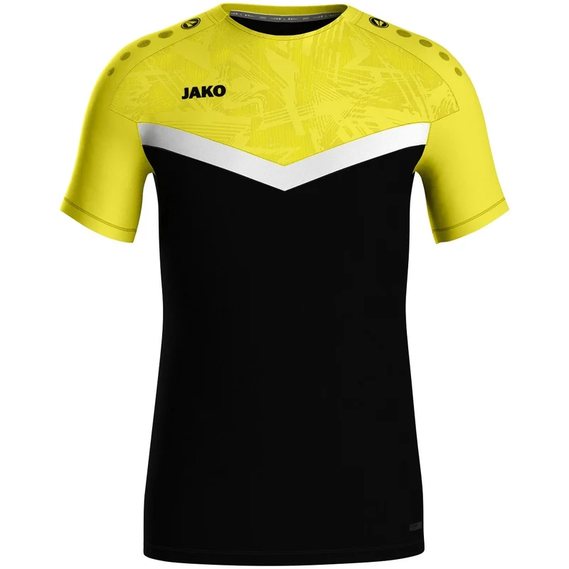 JAKO T-Shirt Iconic - schwarz/soft yellow