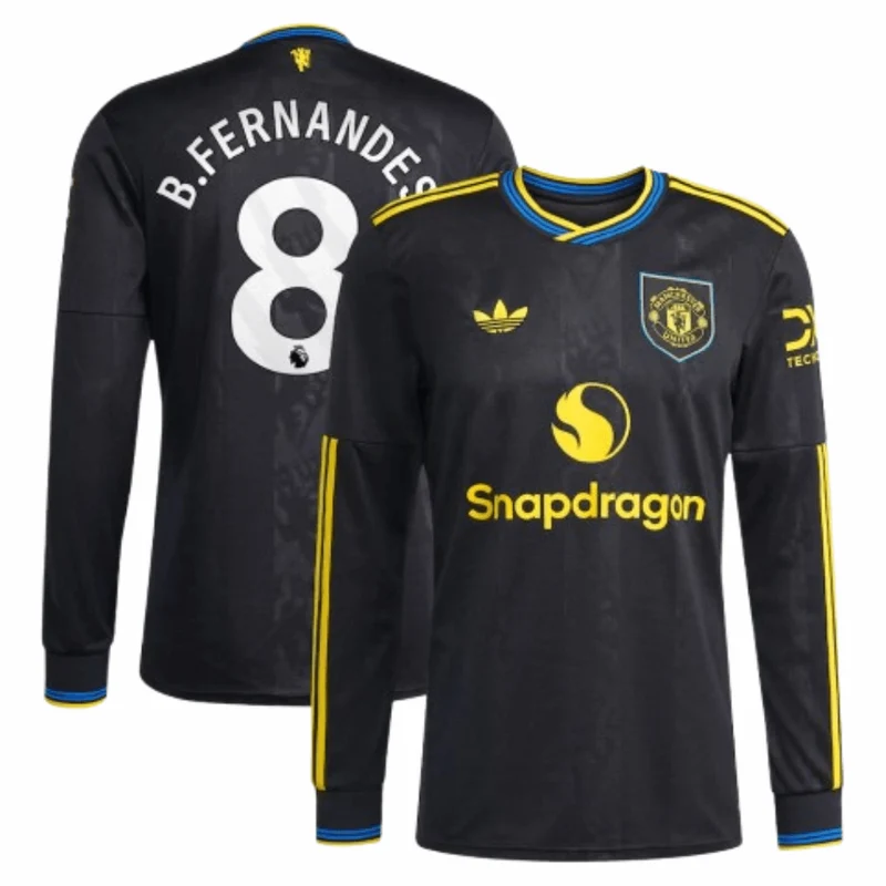 Manchester United Langarm Drittetrikot 25/26 Herren Fan-Version