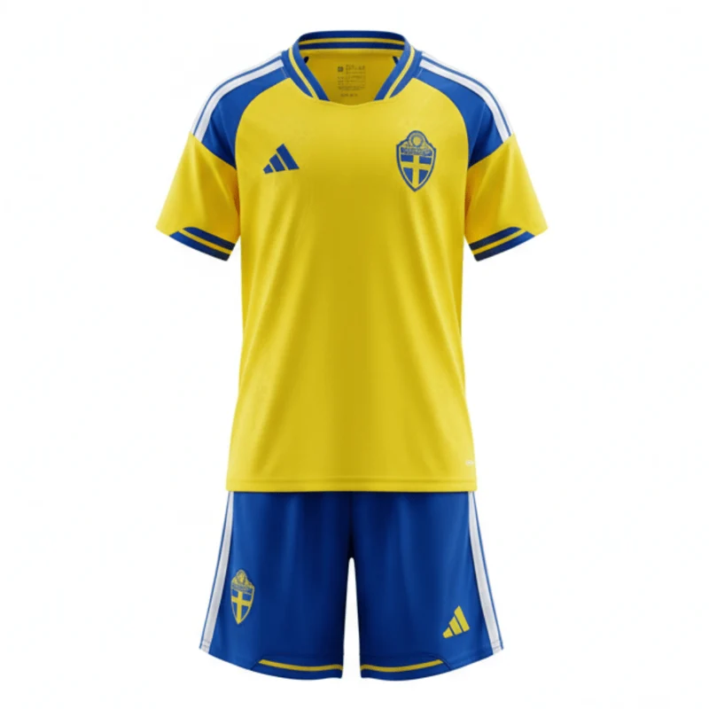 Kinder-Set Schweden Heimtrikot 26/27 Trikot und Shorts