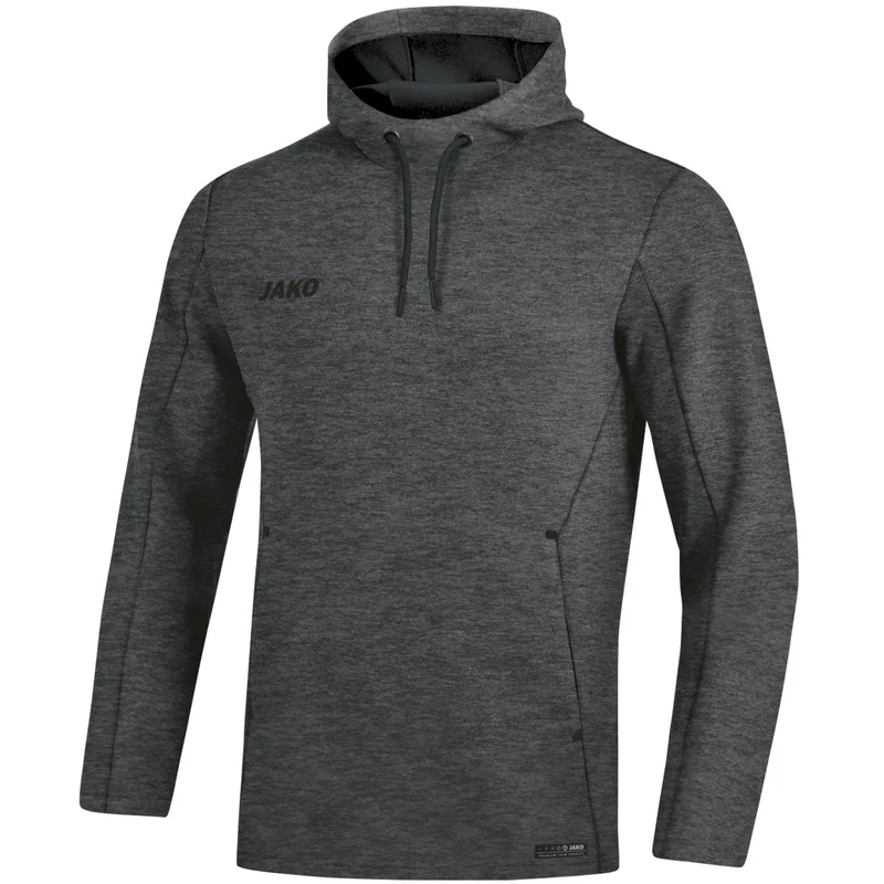 JAKO Kapuzensweat Premium Basics - anthrazit meliert