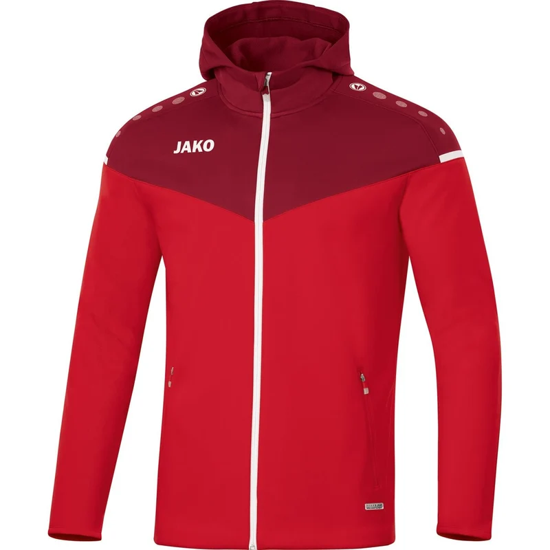 JAKO Kapuzenjacke Champ 2.0 - rot/weinrot