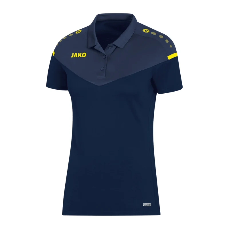 JAKO Damen Polo Champ 2.0 - marine/darkblue/neongelb