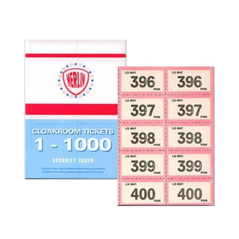 Raffle & Cloakroom Tickets (1-1000)