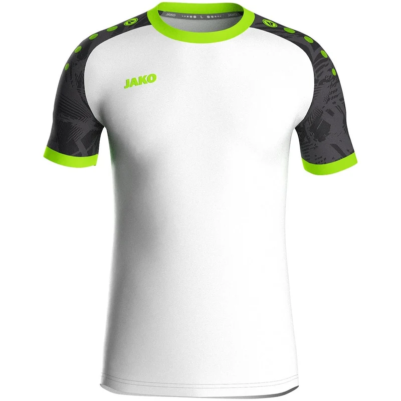 JAKO Trikot Iconic KA - weiß/schwarz/neongrün